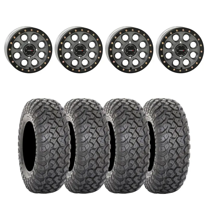 System 3 Titanium Sb-7 Beadlock & System 3 Radial Rt320 Wheel & Tire Kit 1