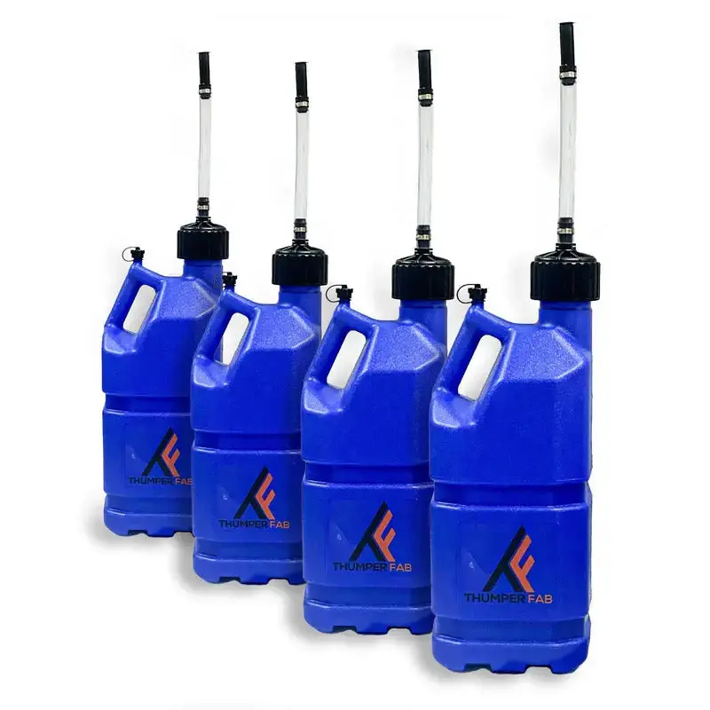 Thumper Fab Can-Am 5 Gallon Utility Jug With Filler Hose Blue - 4 Pack 1