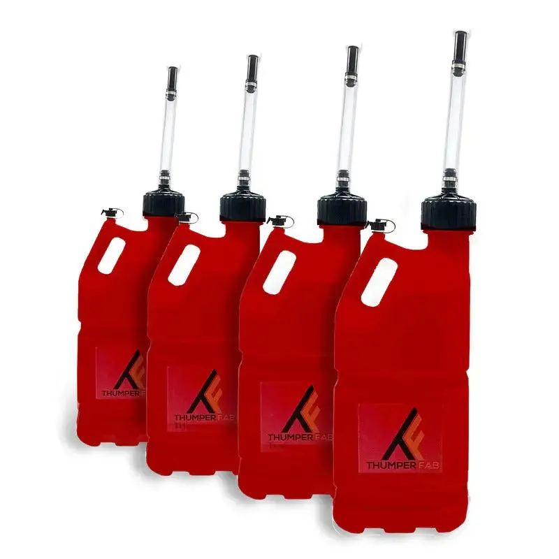 Thumper Fab Can-Am 5 Gallon Utility Jug With Filler Hose Red - 4 Pack 1