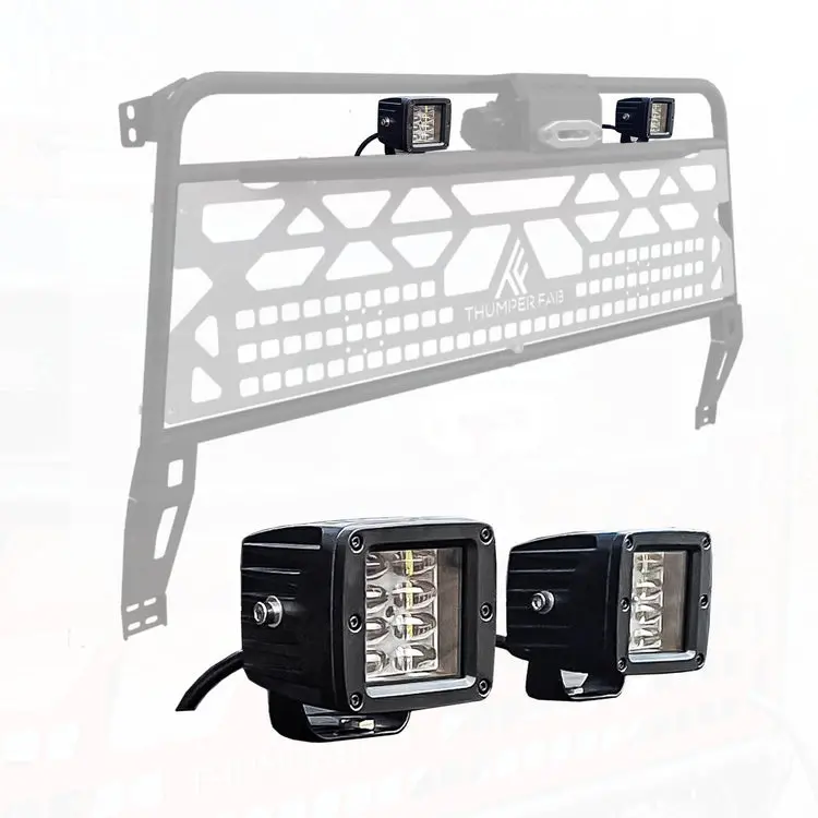 Thumper Fab Polaris Ranger Dual 3" Led Work Light Kit 1