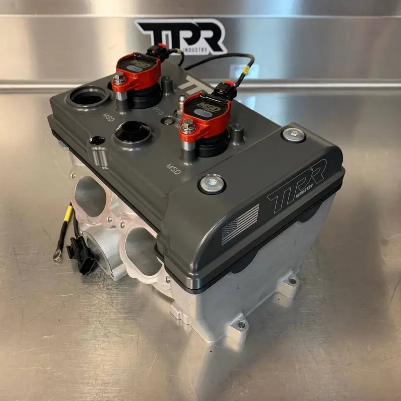 Tpr Industry Rzr Billet Valve Cover W/Oilers - Gray 1