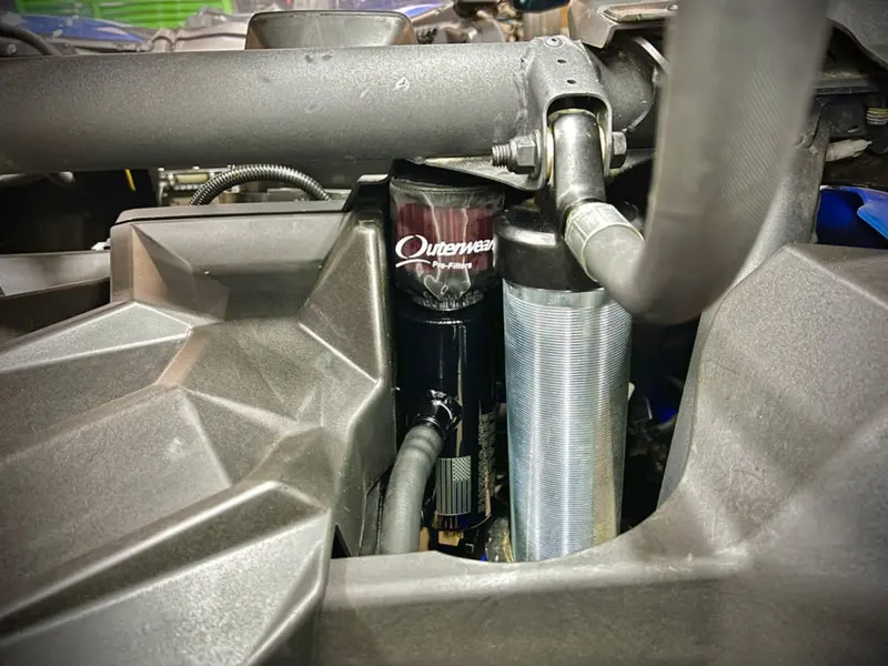 Treal Performance '17-'23 Can-Am Maverick X3 Oil Catch Can/Breather System 2