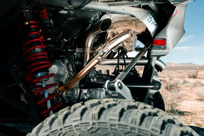 Trinity Racing Can-Am Maverick R Sidepiece Valved Head Pipe 1