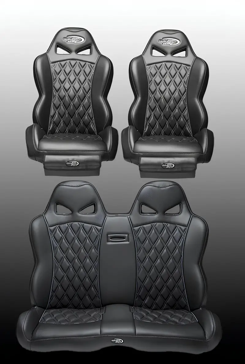Triple X Seats Polaris Rzr 2 Buckets & Rear Bench Venom Full Seats Set 1