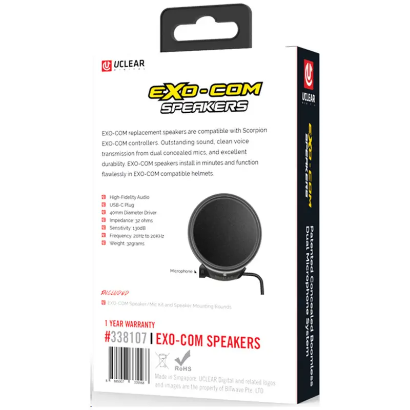 Uclear Digital Exo-Com Replacement Speaker & Mic Kit 2