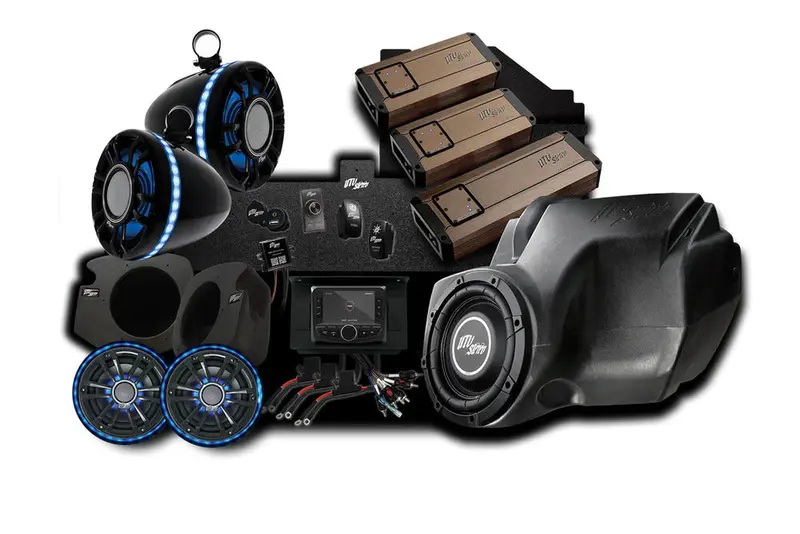 Utv Stereo '14+ Polaris Rzr Elite Series Stage 8 Stereo Kit 1
