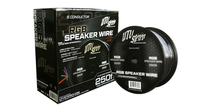 Utv Stereo 6 Conductor Rgb Speaker Wire - 50Ft 1