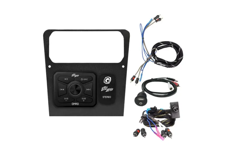 Utv Stereo Can-Am Maverick R Head Unit Mount Kit With Bass Knob 1