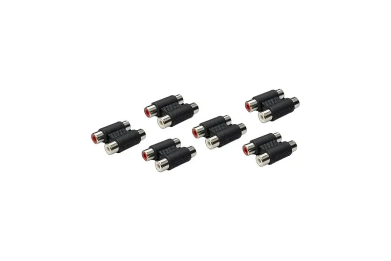 Utv Stereo Rca Female Barrel Connectors - 6 Pack 2