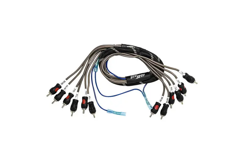 Utv Stereo Subwoofer 6 Channel Rca Harness With Remote - Front / Rear 1