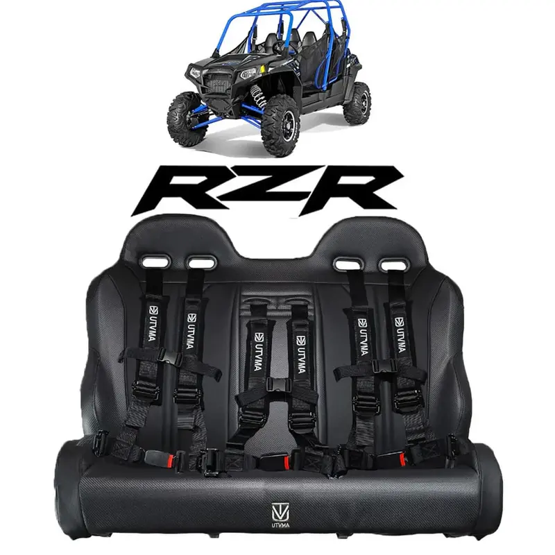 Utvma '10-'14 Polaris Rzr 900/800 Rear Bench Seat W/ Harnesses 1