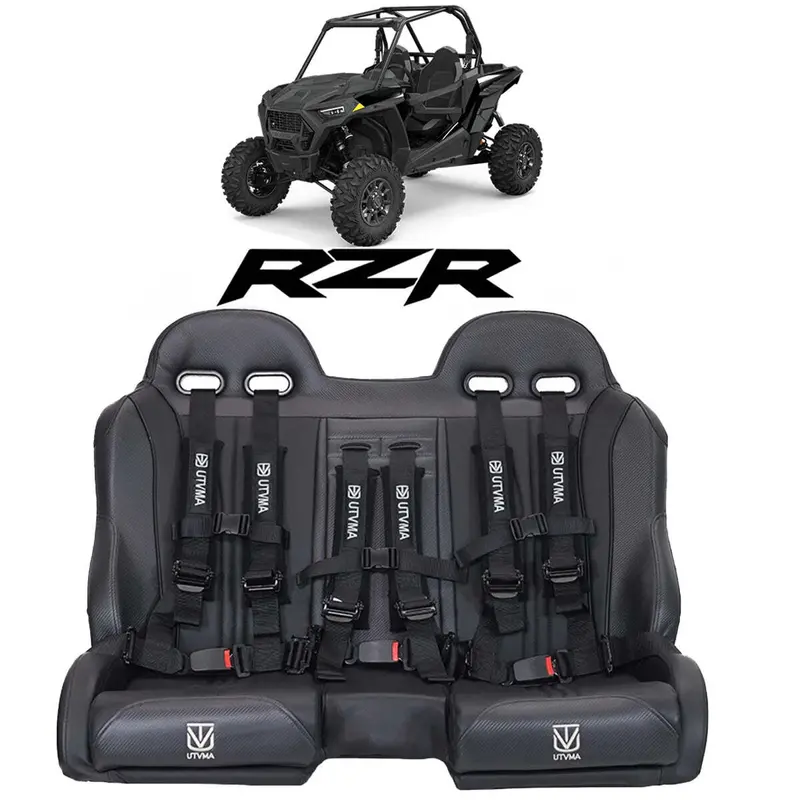 Utvma '14-'23 Polaris Rzr 1000 Elite Series Front & Rear Bench Seat W/ Harnesses 1