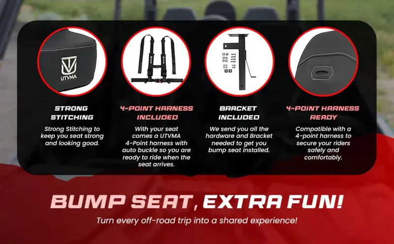 Utvma '18-'25 Can-Am Maverick Trail Bump Seat 7