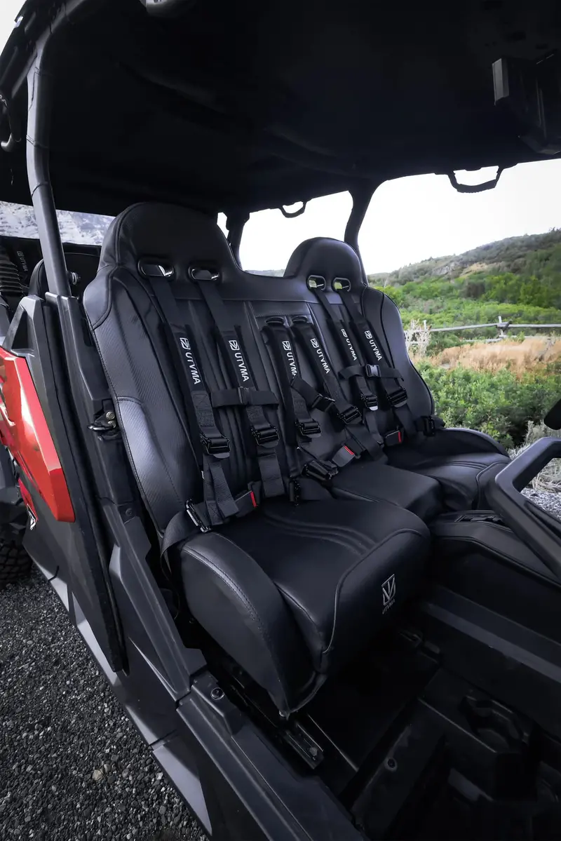 Utvma '19-'25 Can-Am Maverick Sport Max Front Bench Seat W/ Harnesses 3