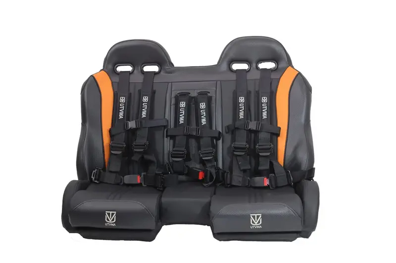 Utvma '19-'25 Can-Am Maverick Sport Max Front Bench Seat W/ Harnesses 8