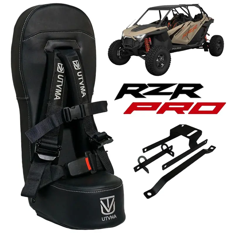 Utvma '20-'25 Polaris Rzr Turbo R 4 Rear Bump Seat - Black 1