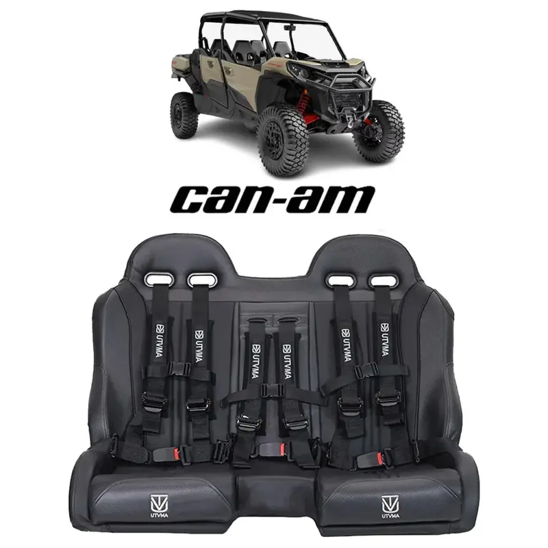 Utvma '21-'25 Can-Am Commander Max Front Bench Seat W/ Harnesses 1