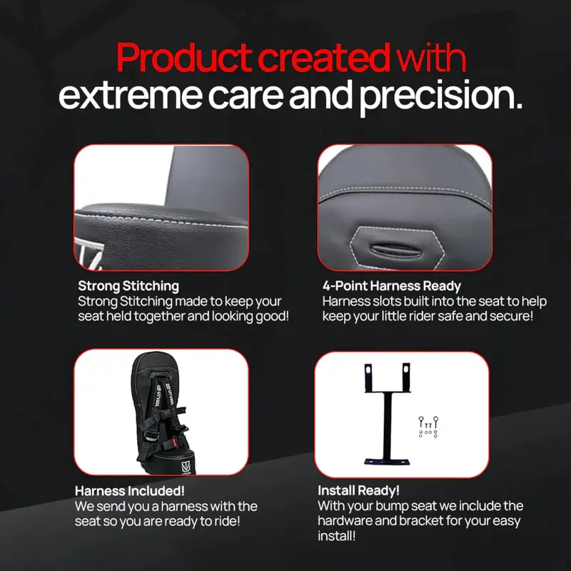 Utvma '25 Can-Am Maverick R Max Front Bump Seat 7
