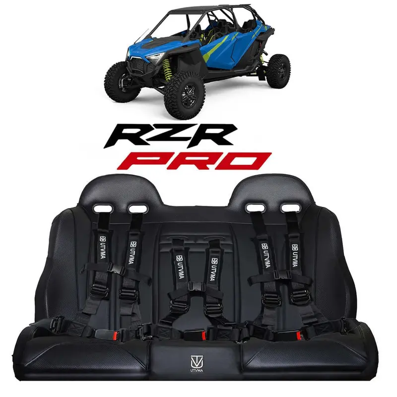 Utvma '25+ Polaris Rzr Pro R Rear Bench Seat W/ Harnesses 1