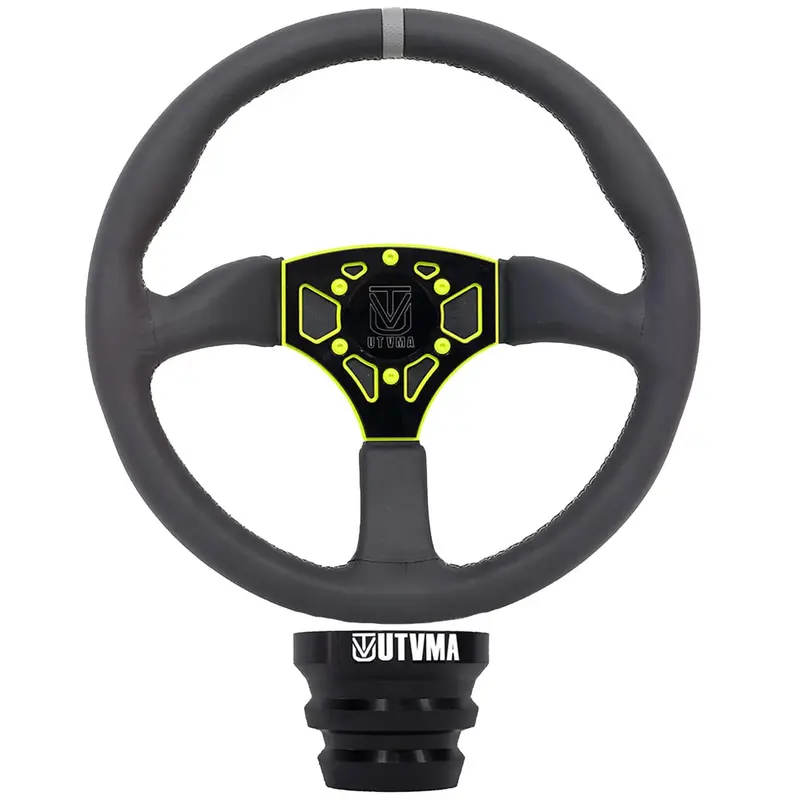 Utvma Polaris Rzr Xp 1000 Octane Leather Steering Wheel W/ Hub 1