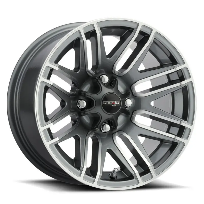 Vision Wheel 4 Lug 112 Assault - Gunmetal Machined Face 1