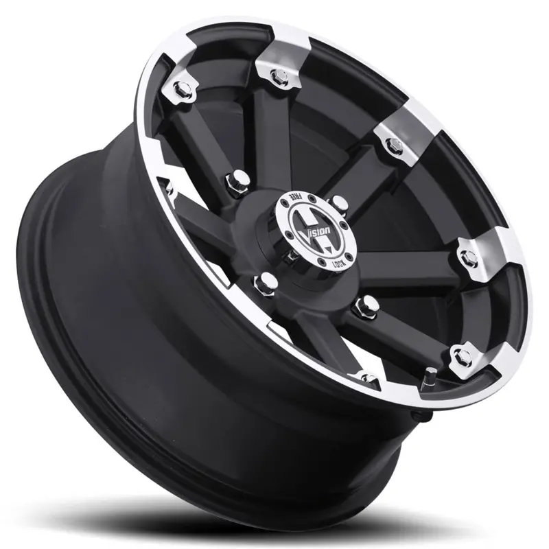 Vision Wheel 4 Lug 393 Lock Out - Matte Black Machined Lip 2