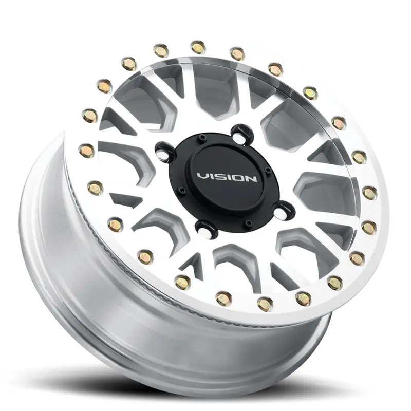 Vision Wheel 4 Lug Gv8bl Invader Beadlock - As-Cast Machined Face Machined Ring/Lip 2
