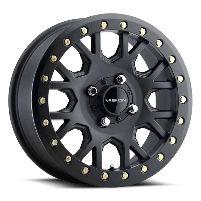 Vision Wheel 4 Lug Gv8bl Invader Beadlock - Satin Black 1