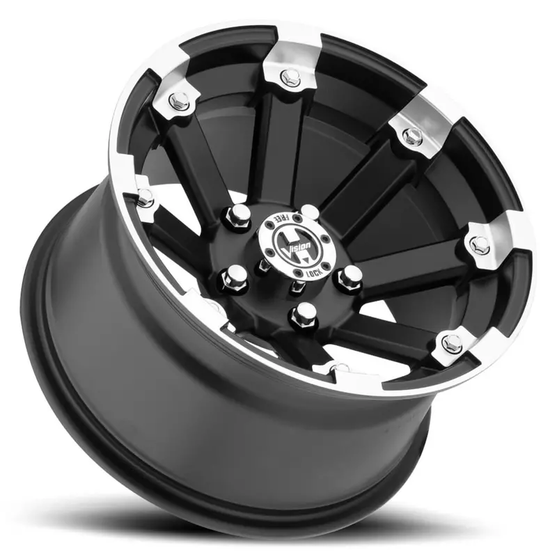 Vision Wheel 5 Lug 393 Lock Out - Matte Black Machined Lip 2
