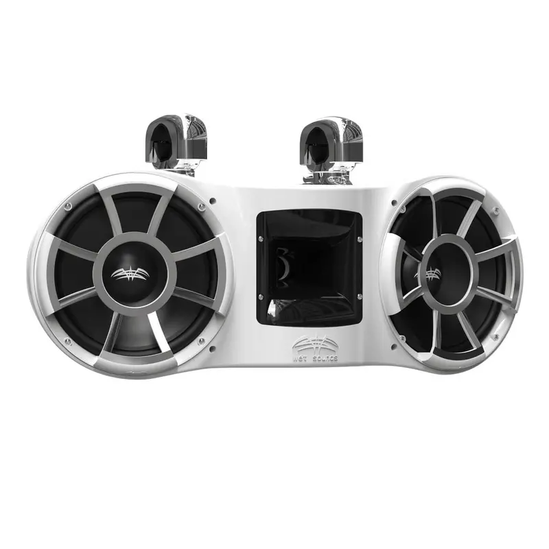 Wet Sounds Revolution Series Dual 10" White Tower Speaker 1