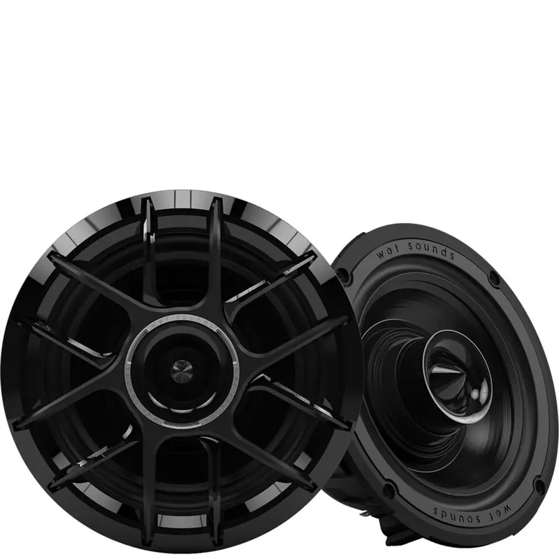 Wet Sounds Zero Series 6.5-Inch High-Output Component Style Coaxial Speakers - Black 1
