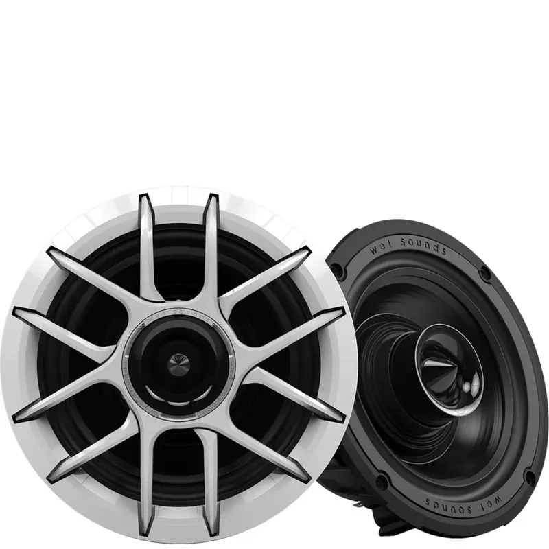 Wet Sounds Zero Series 6.5-Inch High-Output Component Style Coaxial Speakers - White 1