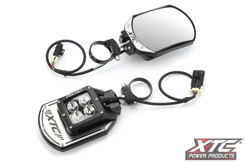 Xtc Six12 Utv Side Mirrors With Amber Light And Rigid Front Light 1
