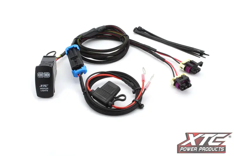 Xtc Six12 Utv Side Mirrors With Amber Light And Rigid Front Light 2