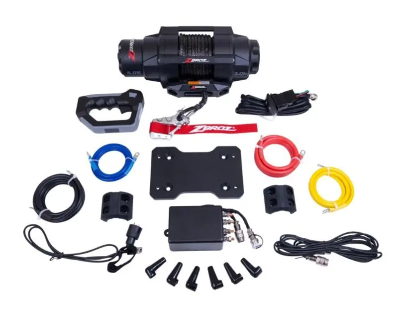 Zbroz 5000 Lb Universal Utv Winch W/ Remote 1