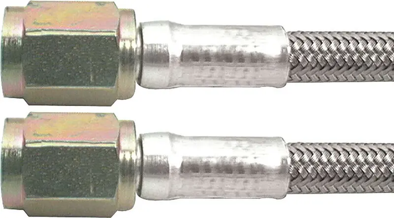 Allstar Performance 46300-50 50-Inch #3 An Fuel Line – Dual -3An Ends, Braided Stainless 1