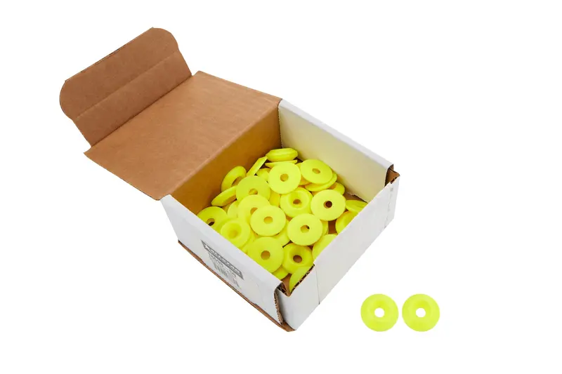 Allstar Performance Fluorescent Yellow Countersunk Washers – 50-Piece Pack 1