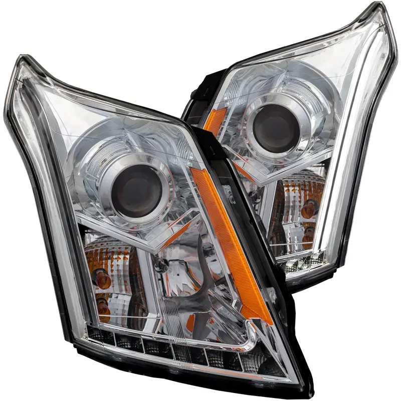 Anzo Usa Projector Headlight Assembly – Clear Lens, Chrome Housing, Plank-Style Design 1
