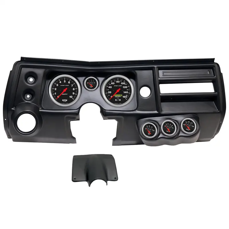 Autometer 2904-11 Direct-Fit Dash Mount Kit – Supports Five 2-1/16" And Two 5" Gauges, Chevelle Vent (1968) 1