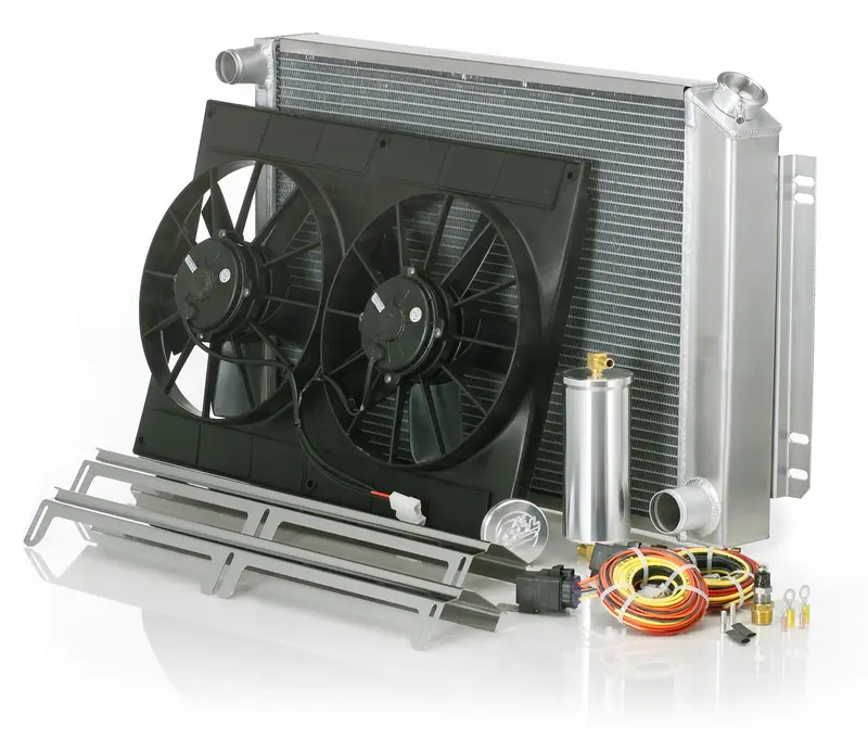 Be Cool 83270 Polished Downflow Radiator Module For 1966–1969 Dodge B-Body (Coronet, Charger, Super Bee) With Automatic Transmission 1
