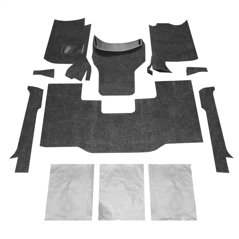 Bedrug Brcyj76F Interior Floor Mat Kit – Custom Fit For 1976–1995 Jeep Cj-7 And Yj (8-Piece With Heat Shields) 1
