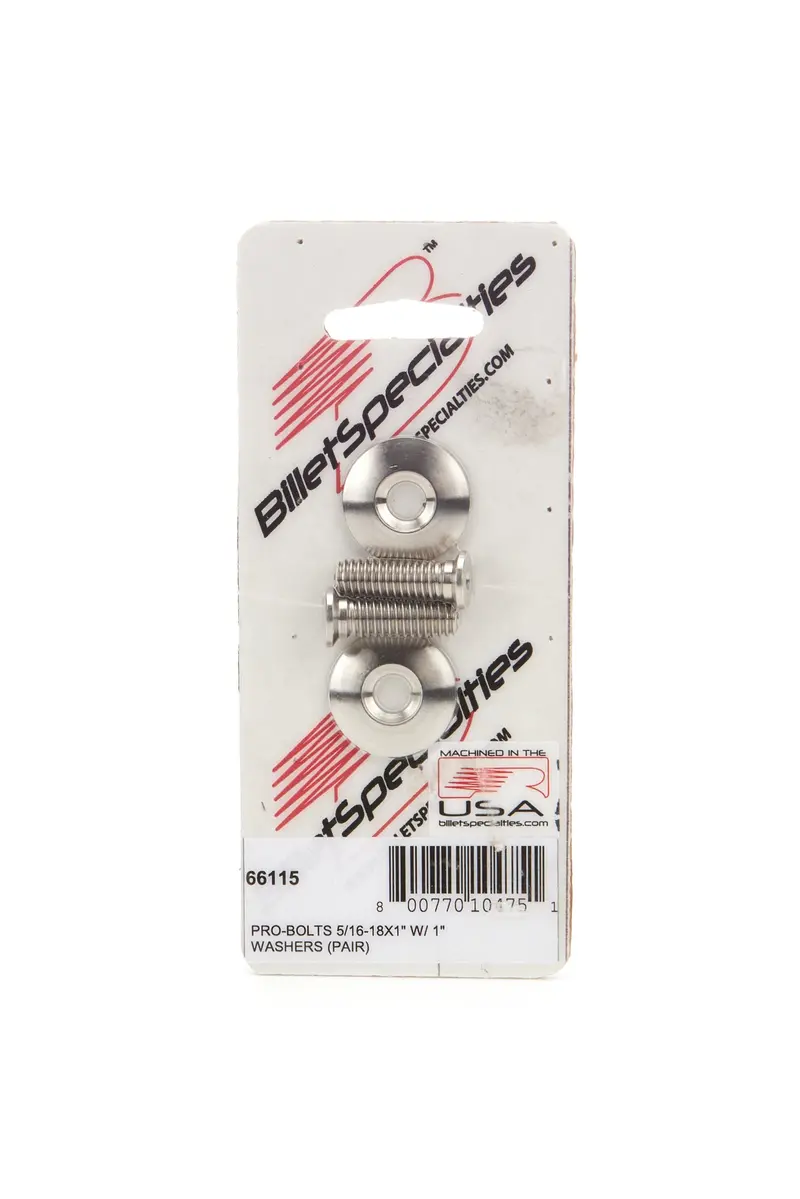 Billet Specialties Stainless Steel Hex Bolts – 5/16-18 X 1 Inch (Pair) 1