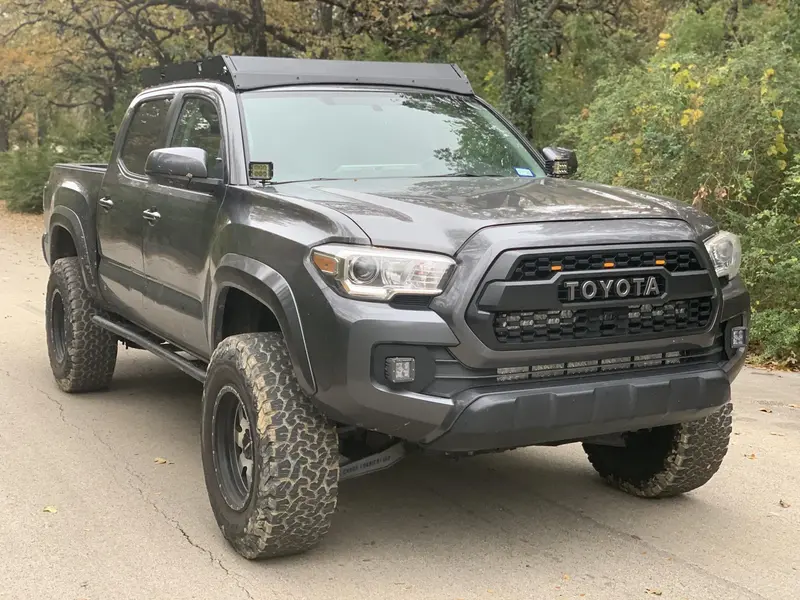 Cali Raised Led 42" White Dual-Row Combo Beam Roof Rack Light Bar For 2005–2021 Toyota Tacoma 1