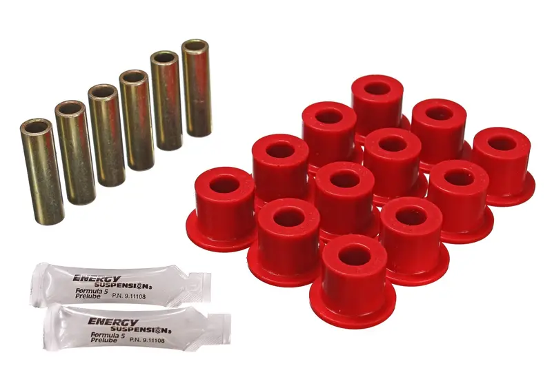Energy Suspension 6.2102R Polyurethane Leaf Spring Bushing Kit – Rear Axle Upgrade 1