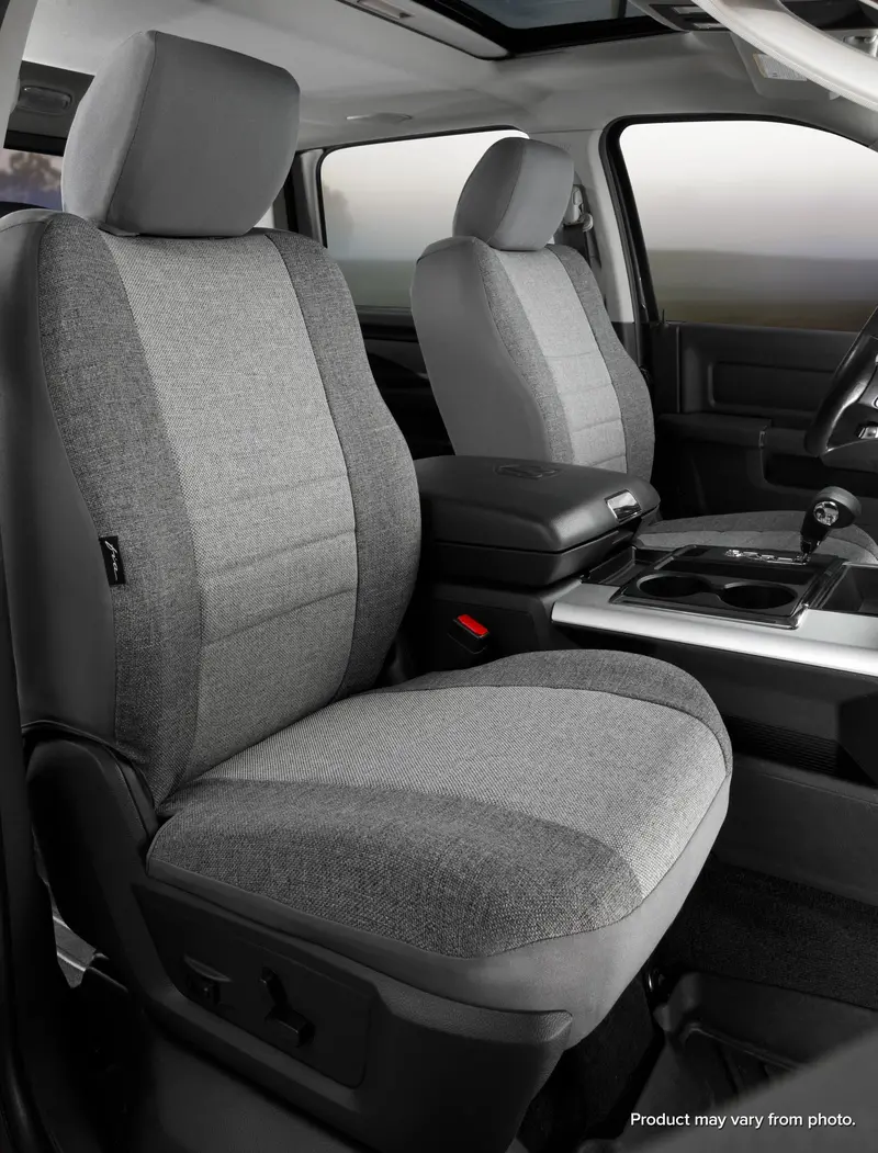Fia Oe32 Custom Tweed Seat Covers – Gray Bucket Style With Adjustable Headrests 1