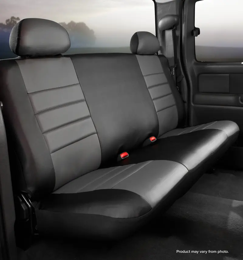 Fia Sl69-2 Gray Leatherlite Custom Bench Seat Cover – Leatherette, Gray/Black 1