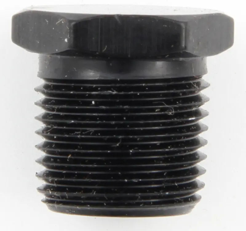 Fragola 493302-Bl Black 1/4" Male Pipe Thread Hex Plug 1