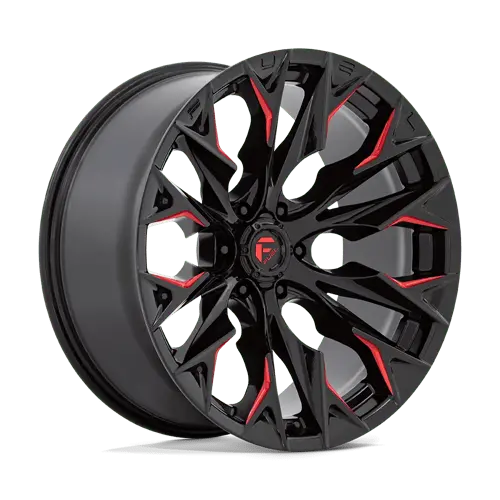 Fuel D823 22X10 Inch Wheel – 6X5.5 Bolt Pattern, Gloss Black With Red Machined Face, -18Mm Offset 1