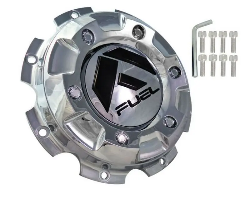 Fuel Dualie Chrome Front Wheel Caps – 2-Piece Set For 1992–1993 Trucks 1