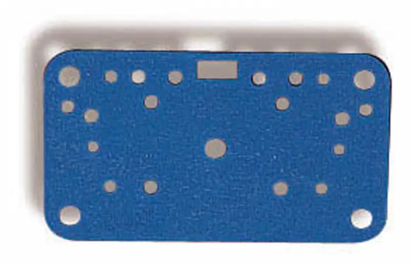 Holley Non-Stick Metering Block Gasket For 4160/4175 Carburetors (Blue, 2-Pack) 1